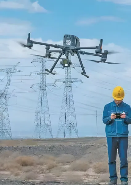performing maintenance on high-voltage power lines